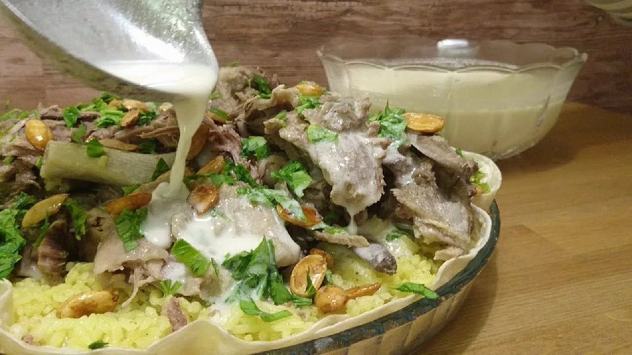 طريقة عمل لبن المنسف بدون جميد
