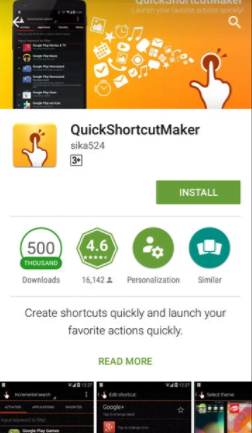 تطبيق QucikShortCutMaker لتغيير اسم التطبيق 